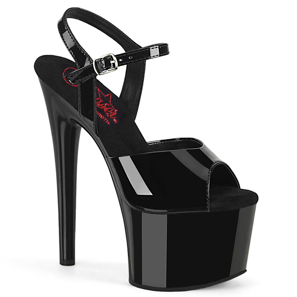 Sandalia de pole dance Exotic Pleaser PASN709/B/M - Tacón de 17,8 cm y plataforma de 7 cm. Envío rápido en 24-48 h.