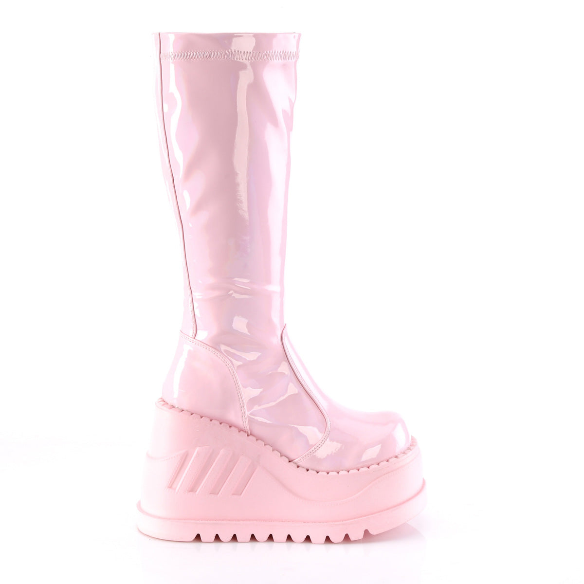 Baby Pink Hologram Stretch Patent