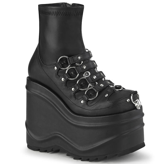 Black Stretch Vegan Leather