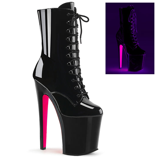 Botín de pole dance Exotic Pleaser XTM1020TT/B/B-NHP - Tacón de 20 cm y plataforma de 10 cm. Envío rápido en 24-48 h.